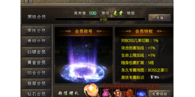 新开传奇手游里面的会员特权是什么？